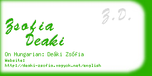 zsofia deaki business card