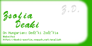 zsofia deaki business card